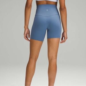 New Lululemon Size 2 Align High Rise HR Shorts 6" Inch Oasb ‎ Oasis Blue NWT